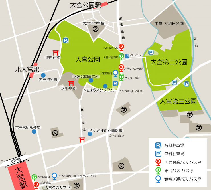 大宮公園駐車場MAP